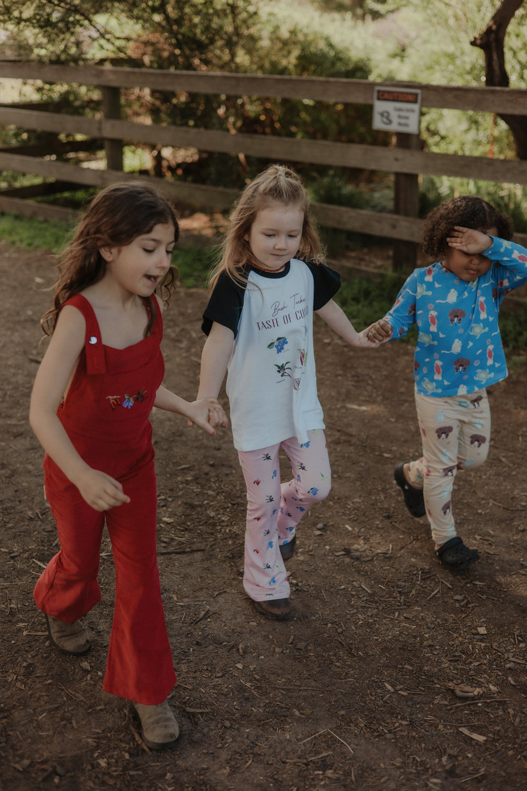 Bush Tucker Bell Bottoms in pink Bush Tucker print